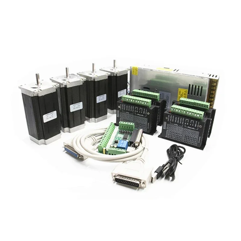 Шаговый двигатель Nema 23 + Драйвер TB6600 разрывная плата источник питания на 350 Вт 36 В