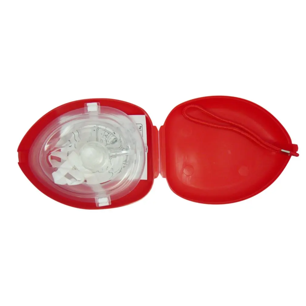

CPR Mask Professional First Aid CPR Breathing Mask Protect Rescuers Artificial Respiration Reuseable With One-way Valve Tools