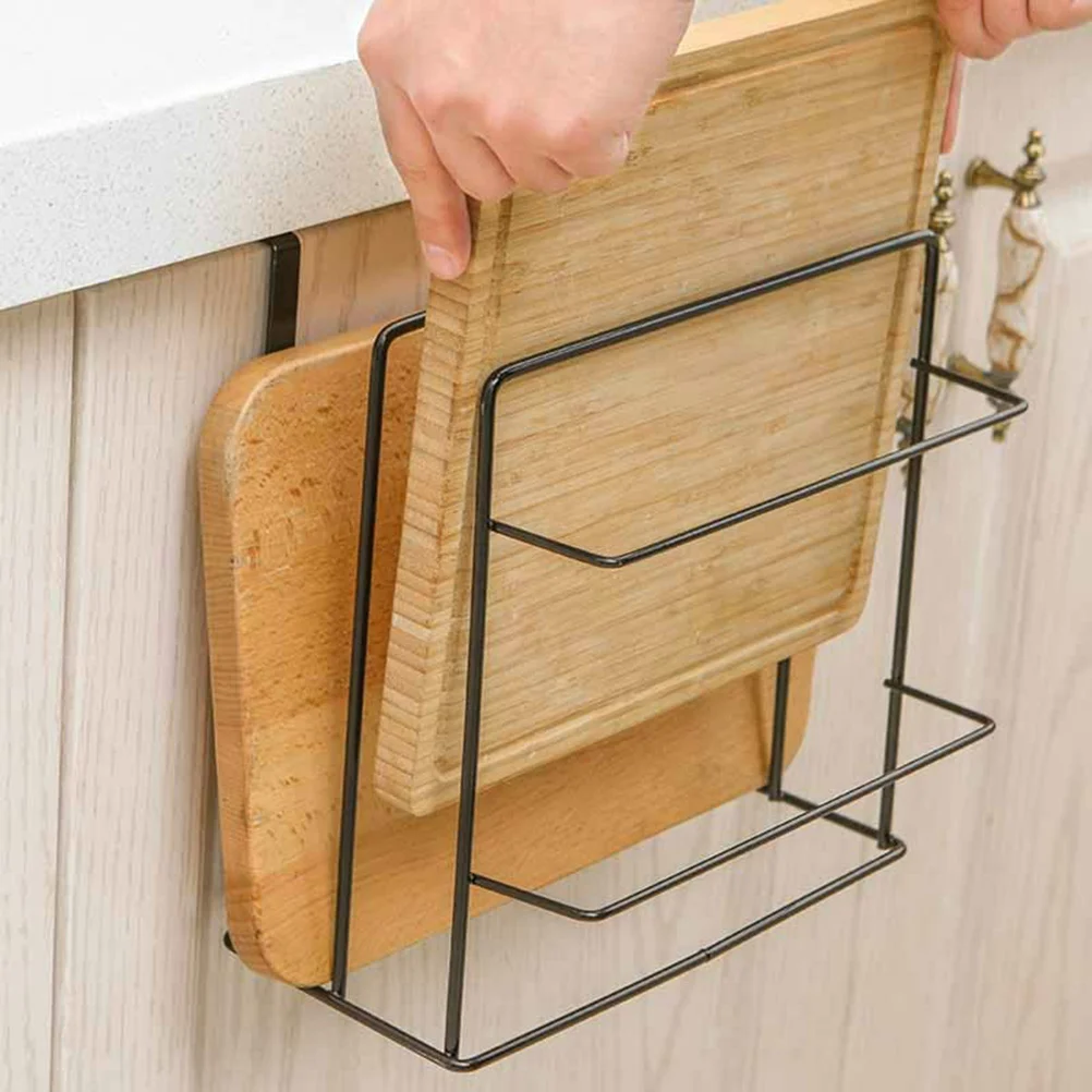 

Rack Board Cutting Organizer Holder Chopping Kitchen Storage Towel Cookware Hanging Wall Amounted Lids Stand Cloest Countertop
