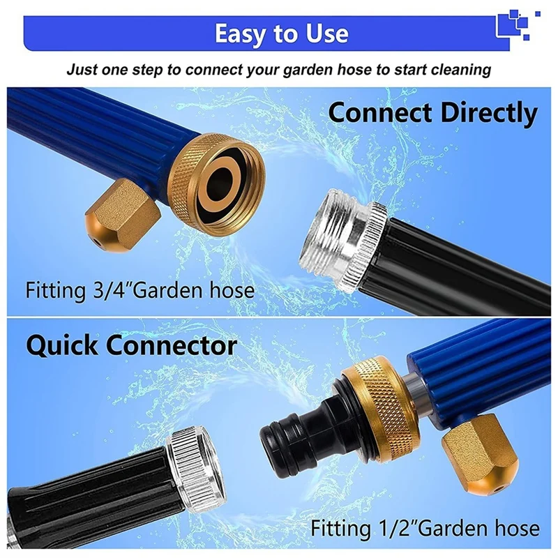 Водяной шланг для мойки высокого давления с 2 насадками