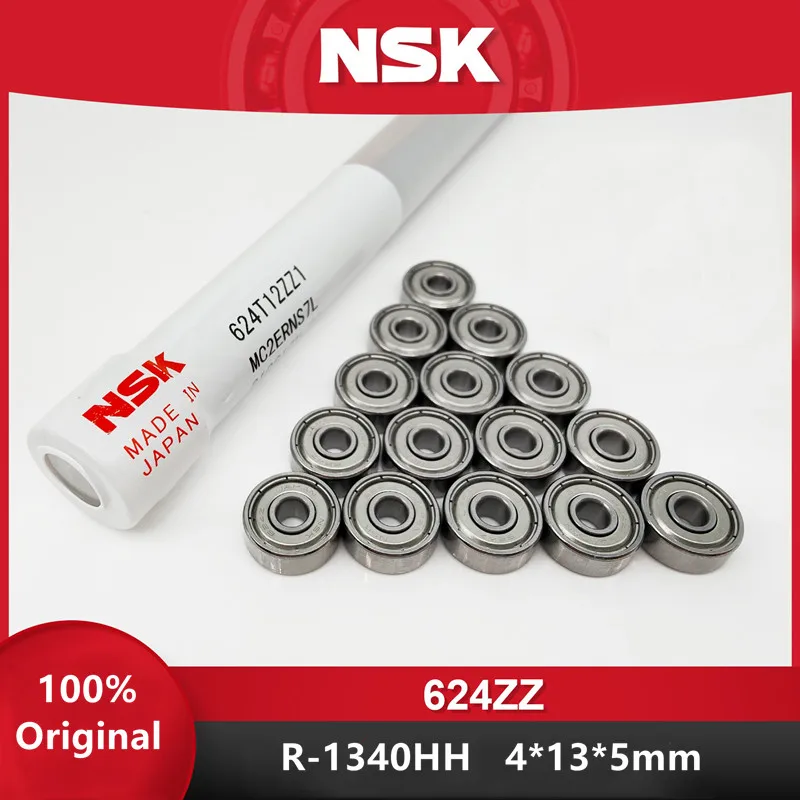 Rodamiento Original NSK 624ZZ 4*13*5mm R-1340HH rodamientos de bolas en miniatura rodamiento de corte de alambre 4x13x5mm