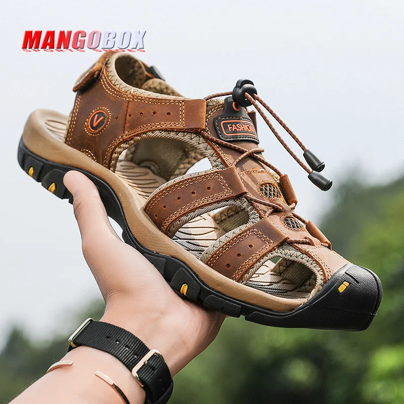 

Summer Men Sandals Sneakers Large Size 47 48 Mens Sport Sandals Anti Slip Outdoor Shoes Man Anti-Slippery Trekking Men Sandals
