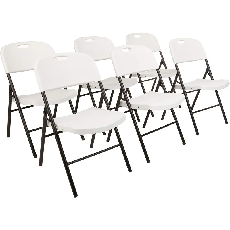 

Folding Plastic Chair with 350-Pound Capacity - 6-Pack, White