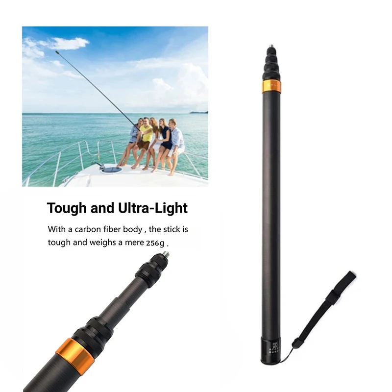 

290cm Carbon Fiber Invisible Extended Edition Selfie Stick For Insta360 X3 ONE X2 ONE RS R For DJI Gopro Action Camera Accessory