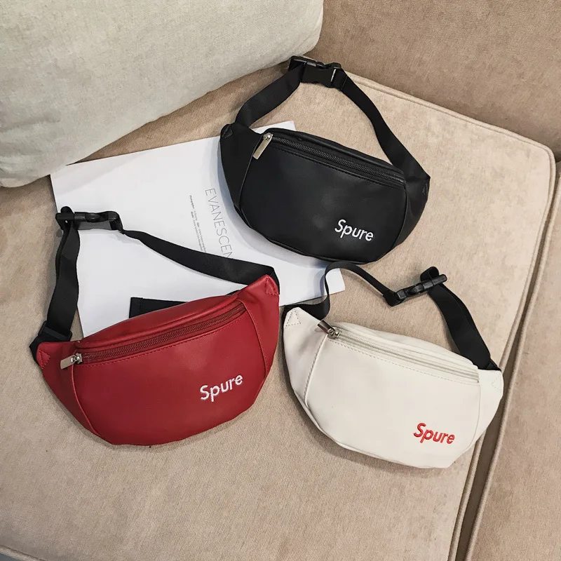 Cartoon Cute Kids' Shoulder Bag PU Leather Small Backpack Trendy Chest bag for Kids Dumpling Wrap Water Resistant waist bag