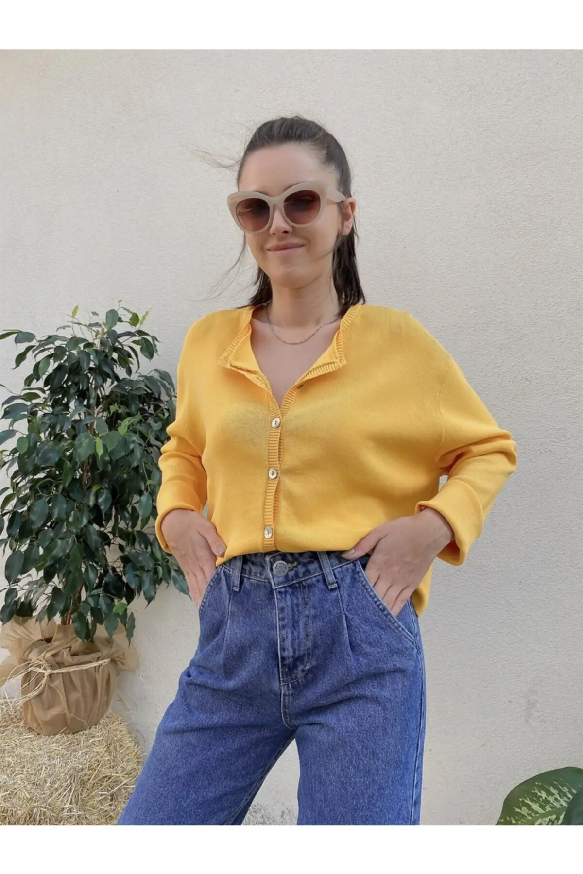 

Women's Cardigan Crew Neck Casual Knitted High Quality Fashion Cardigan Sweaters Loose Sweater Jumper