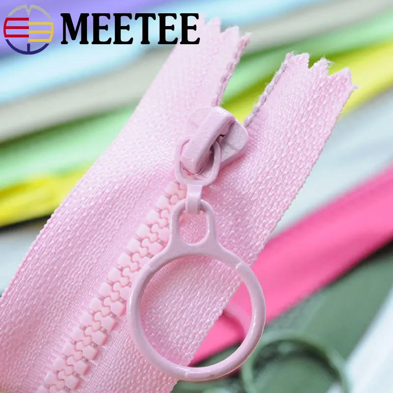 Meetee 10pcs Close-End 25cm/Open-End 60cm 3# Resin Zippers for Bag Coat Jacket Zipper DIY Textile Sewing Zip Garment Accessory | Дом и сад