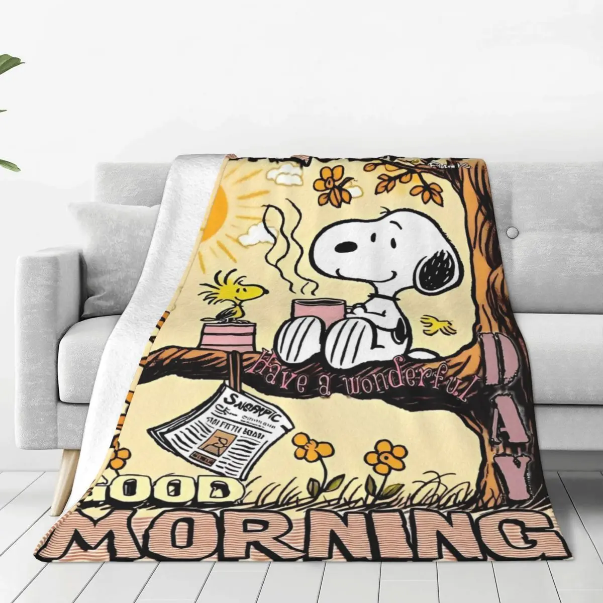 SNOOPY мультфильм Miniso (2)-bayingimg одеяла качественное супер теплое постельное белье