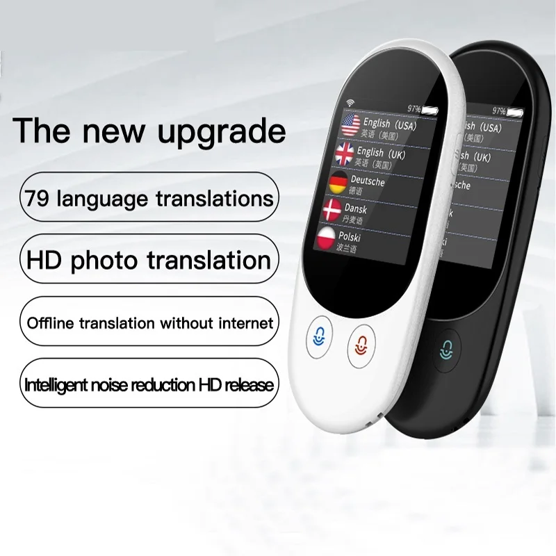 

, Smart Instant Voice Photo Scanning Translator 2.4 Inch Touch Screen Wifi Support Offline Portable Multi-language Translation