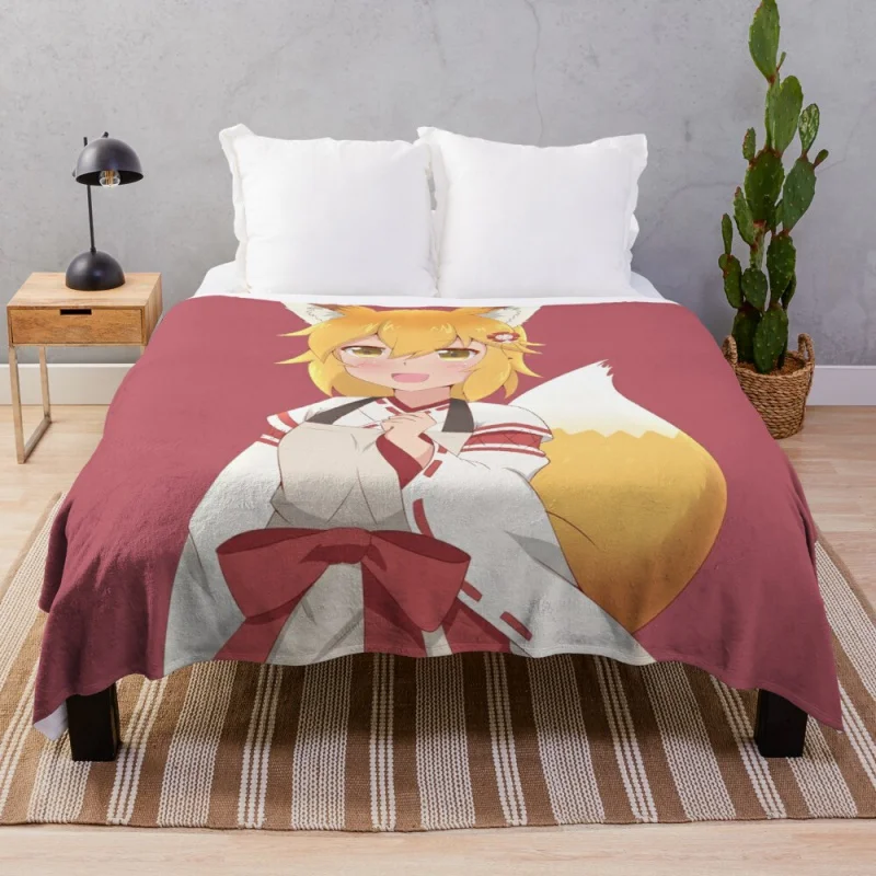 

Дорожное искусственное одеяло, пушистое простое одеяло, покрывало Добро пожаловать домой | Пледы Sewayaki Kitsune No Senko-San