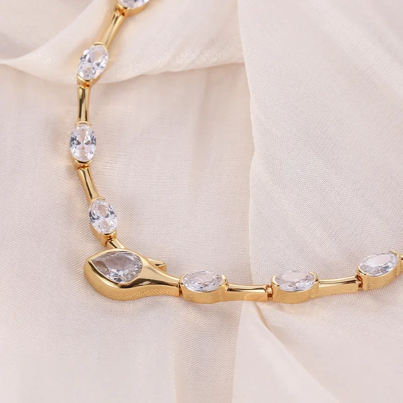 Французское роскошное ожерелье из стерлингового серебра 925 пробы винтажное