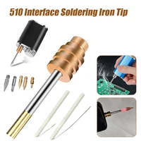 510 interface soldering iron tip usb wireless soldering iron tip welding 15w cutter head horseshoe shape soldering iron tips set