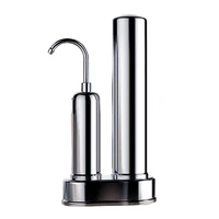 portable mineral ceramic 304 stainless steel housing countertop kitchen faucet tap water purifier filter
