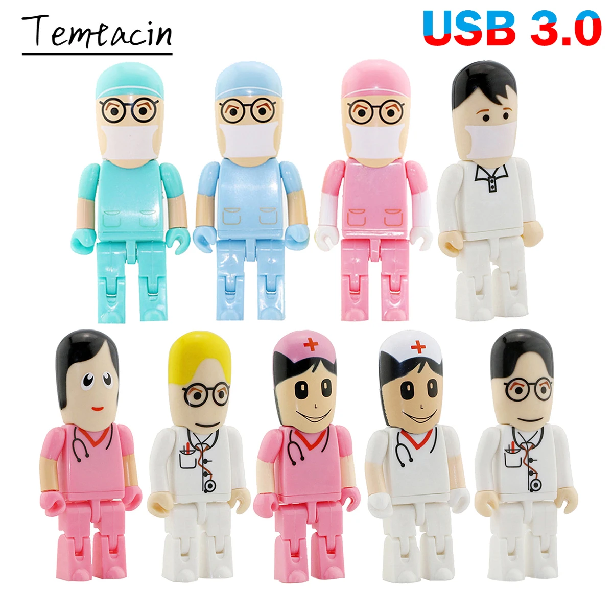 

Флэш-накопитель Doctor Pendrive Usb 3,0, медсестринский Usb флэш-накопитель 4 ГБ, 8 ГБ, 16 ГБ, флэш-накопитель 32 ГБ, 64 ГБ, 128 ГБ, 256 ГБ, флэш-накопитель для ключ...