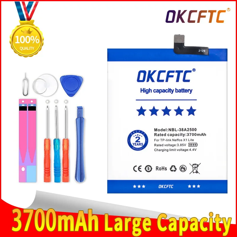 

New Original 4000mAh NBL-38A2500 Battery For TP-link Neffos X1 Lite TP904A TP904C Replacement Batteries Send gifts