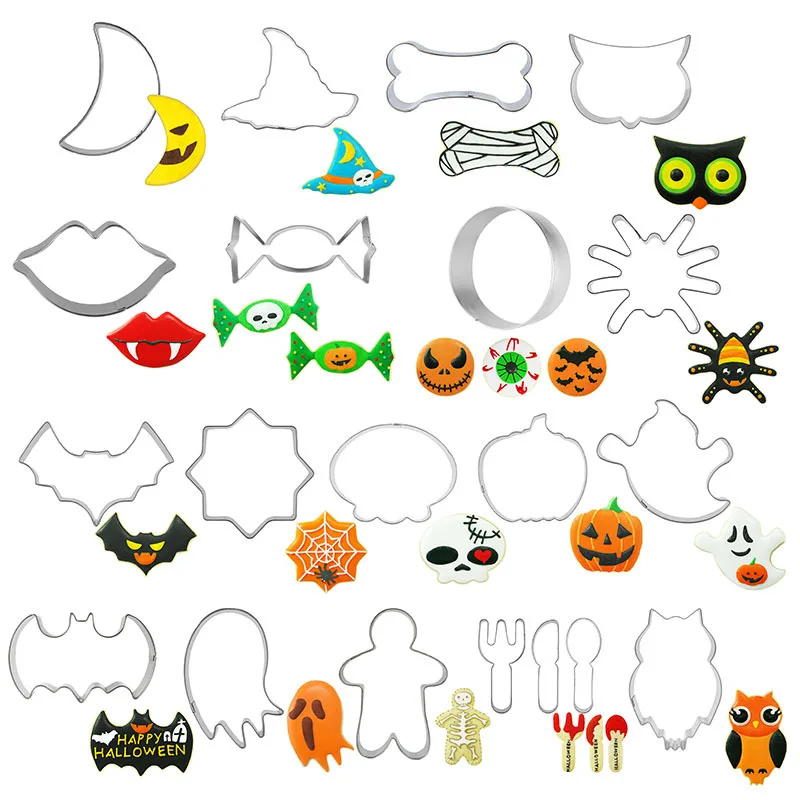 

1pc Cookie Cutter Biscuit Press Stamp Embosser Sugar Pasty Cake DIY Baking Mould Christmas Halloween Baking Tools Customized