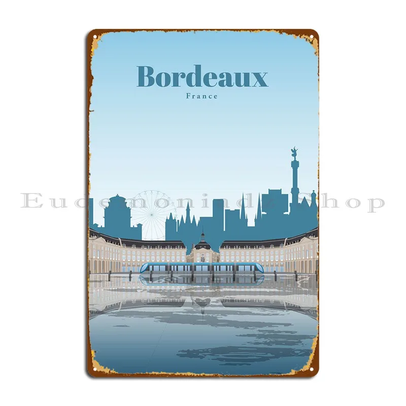 

Путешествия в Бордо металлический плакат на стену фотообои для кухни