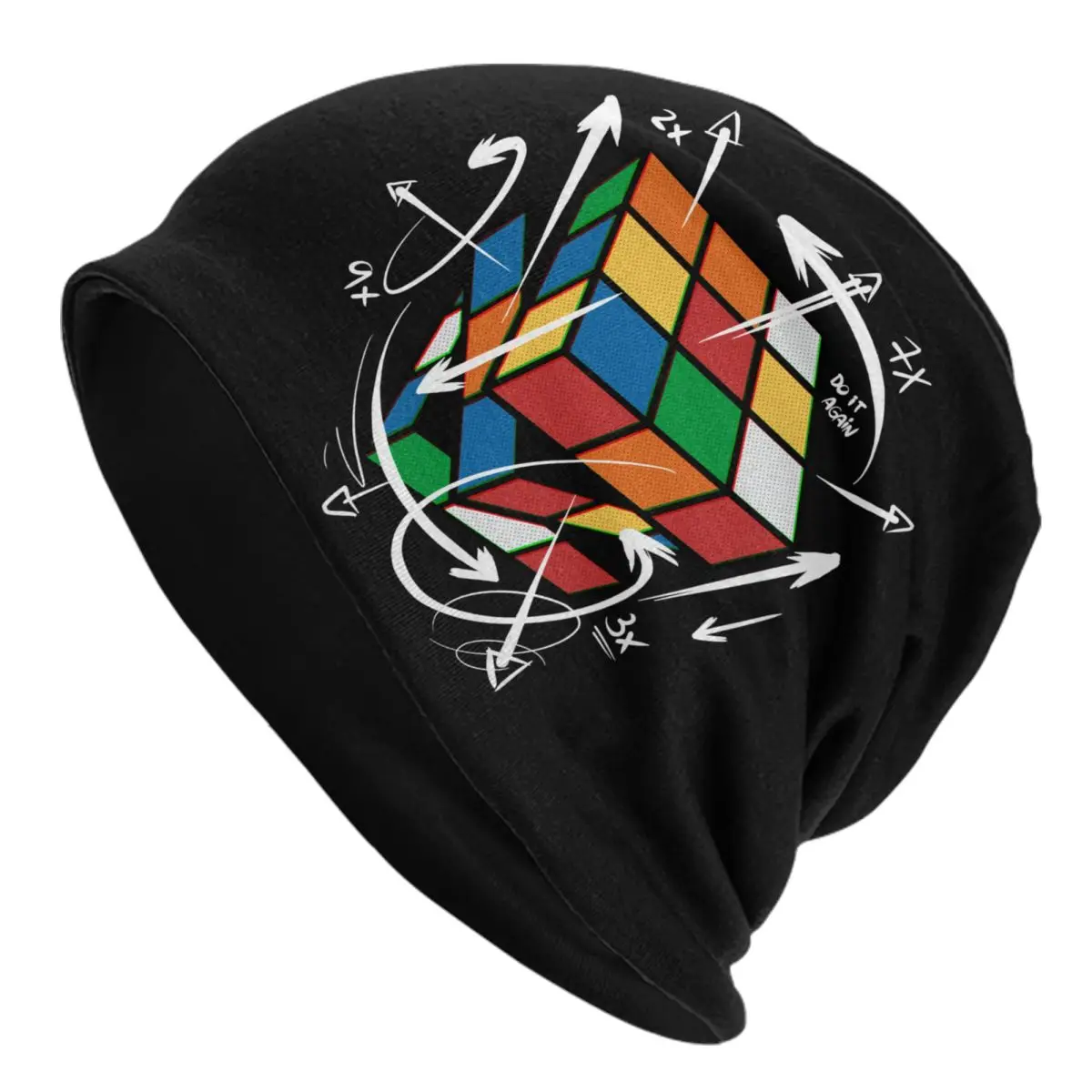 Изготовленные на заказ кубик Рубикса математическая формула шапочки Skullies