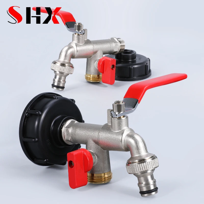 

S60*6 IBC Tank Adapter High Quality Nickel-plated brass faucet Home Garden Watering tool Pipe Hose Connector 1PCS