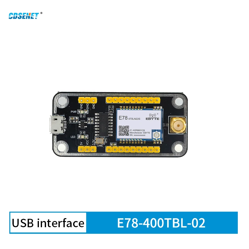 Lora Test Board 470MHz UART CDSENET E78-400TBL-02 22dbm with Wireless Module Gain 3 dbi Antenna USB Power Cable