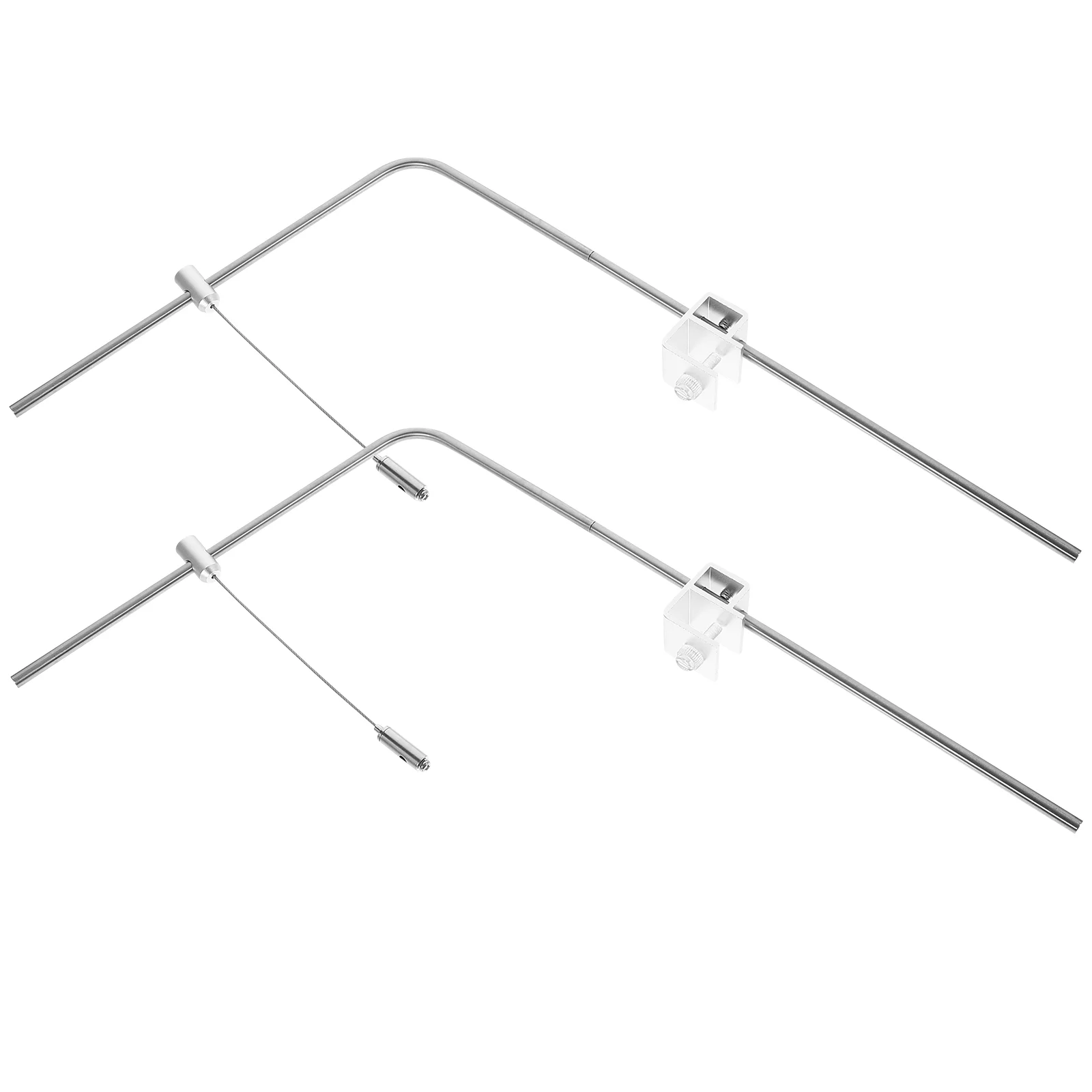 

Practical Aquarium Light Rack Universal Fish Tank Hanging Bracket Accessory Silver Without Lightings Pulley Shape Random