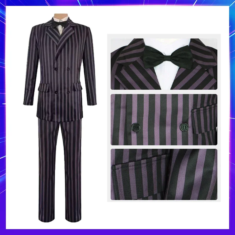 Фильм Среда Семейные выпускные костюмы Косплей Мортиша Костюм Черное