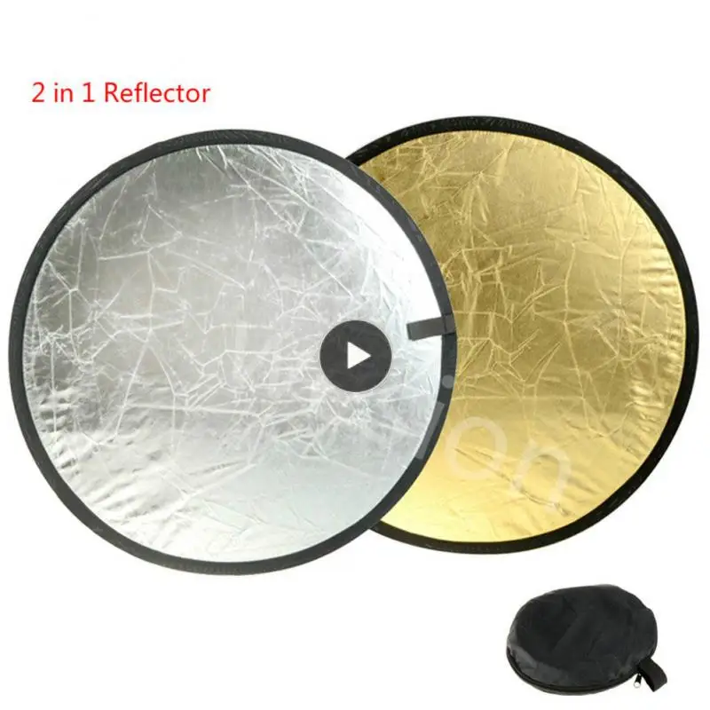 

Round Reflector Collapsible Disc Fill Light Board Multi-folding 2 In 1 Light Plate Suitable For Live Photography Studio Handheld