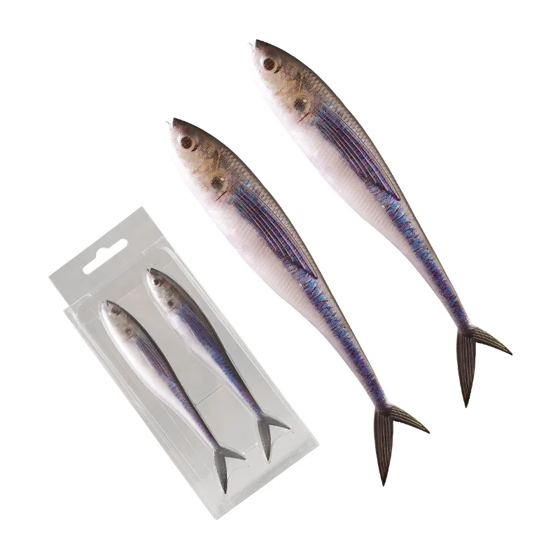 

2023New 11g 12.5cm 3D Fishing Trolling Tuna Mackerel Seawater Bait Lures Soft Plastic Lure Swimbait For Bass Fishing Accessories