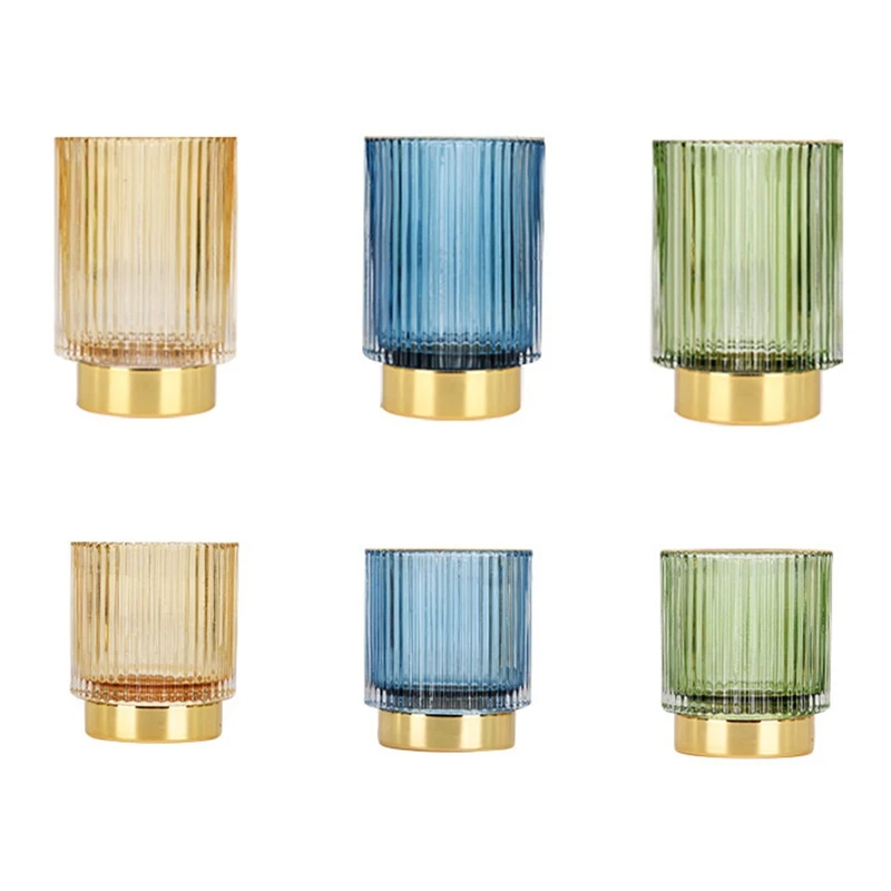 

Nordic Home Dressing Table Decoration Makeup Makeup Brush Holder Organizer Cosmetic Containers Glass Pen Holder