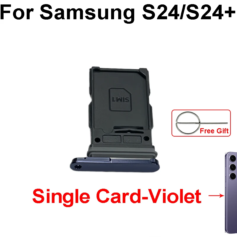 Лоток для SIM-карты Samsung S24 Plus + SM-S921B SM-S926B Разъем Держатель чтения карт Запасные
