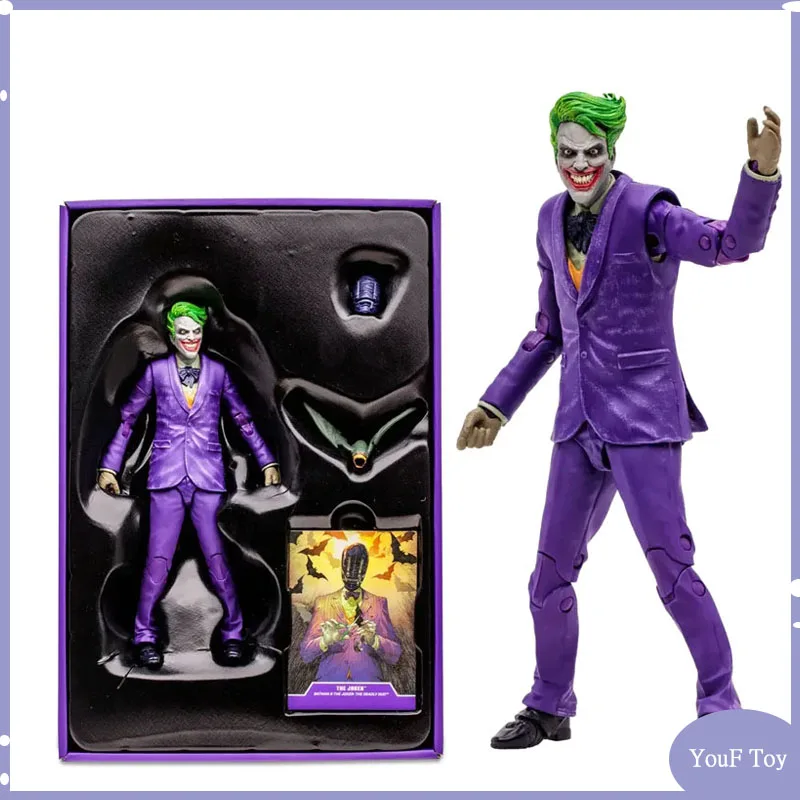 

Игрушки Mcfarlane Бэтмен Джокер экшн-фигурка смертельный Дуо 7-дюймовые Аниме фигурки Статуэтка Модель Куклы коллекционный подарок