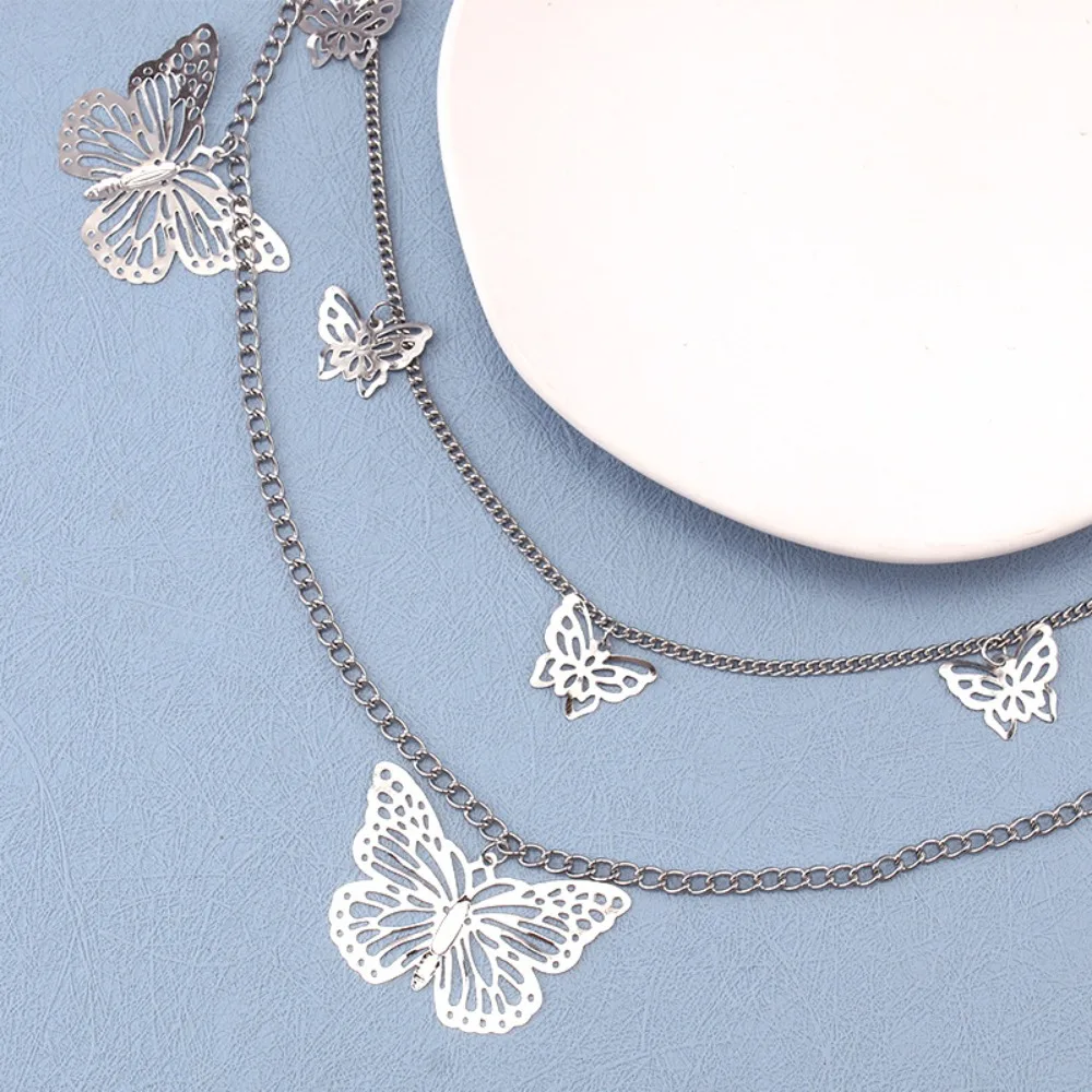 Цепочки на талию для женщин металлические полые цепи-бабочки украшения джинсов