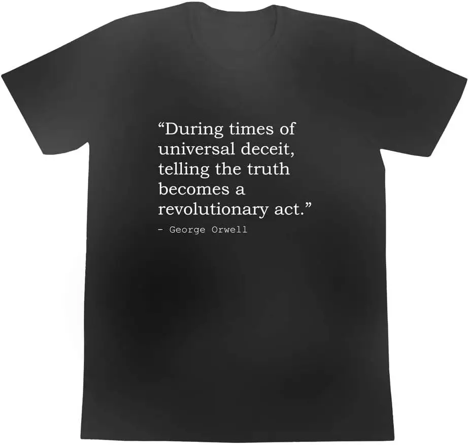 Мужские/женские хлопковые футболки Cytat by George Orwell (TA 451258 )