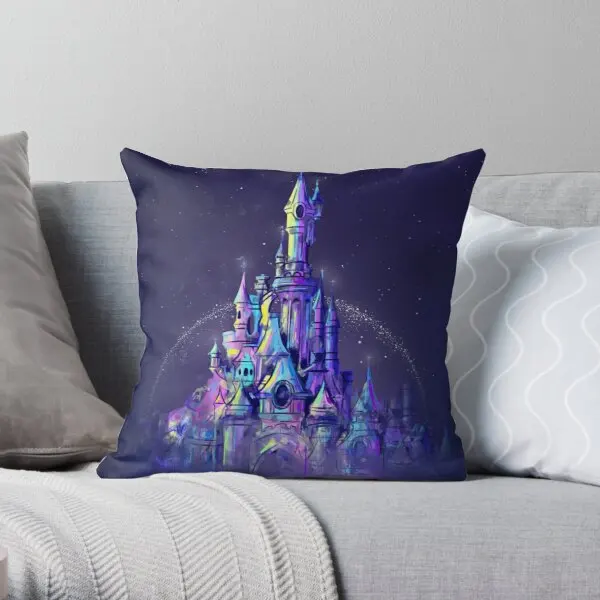 

Magic Princess Fairytale Castle Kingdom Printing Throw Pillow Cover Bedroom Square Cushion Throw Soft Pillows not include