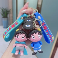 cartoon anime keychain cute porgi prince kake friends epoxy doll keyring fashion bag car key chain gifts for boys girls children