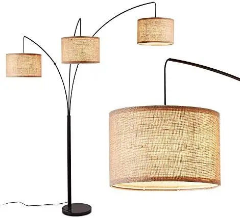

Lamps for Living Room, Multi Tree Floor Lamp for Bedroom, 3 Lights Standing Lamps Hanging Over The Couch (Black)