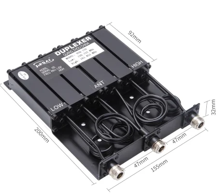 

VHF 136-174MHz 25W Duplexer with Preset Frequency N Female Connectors for DIY Radio Repeater repeater repeater repeater