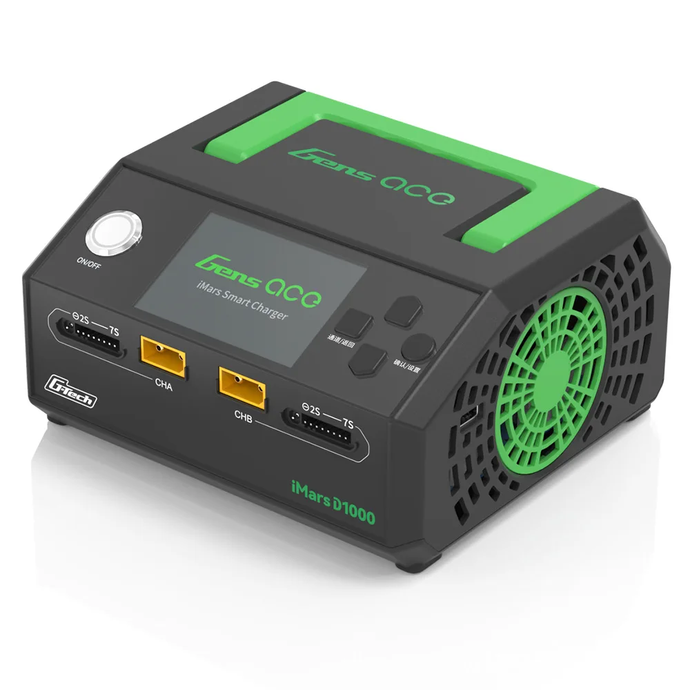 Фото Зарядное устройство VoidFly D1000 25A 500W 2 7S с двумя каналами и интеллектуальным управлением для аккумуляторов Grepow, AC 100-240В, для дронов и сельскохозяйственных опрыскивателей №3