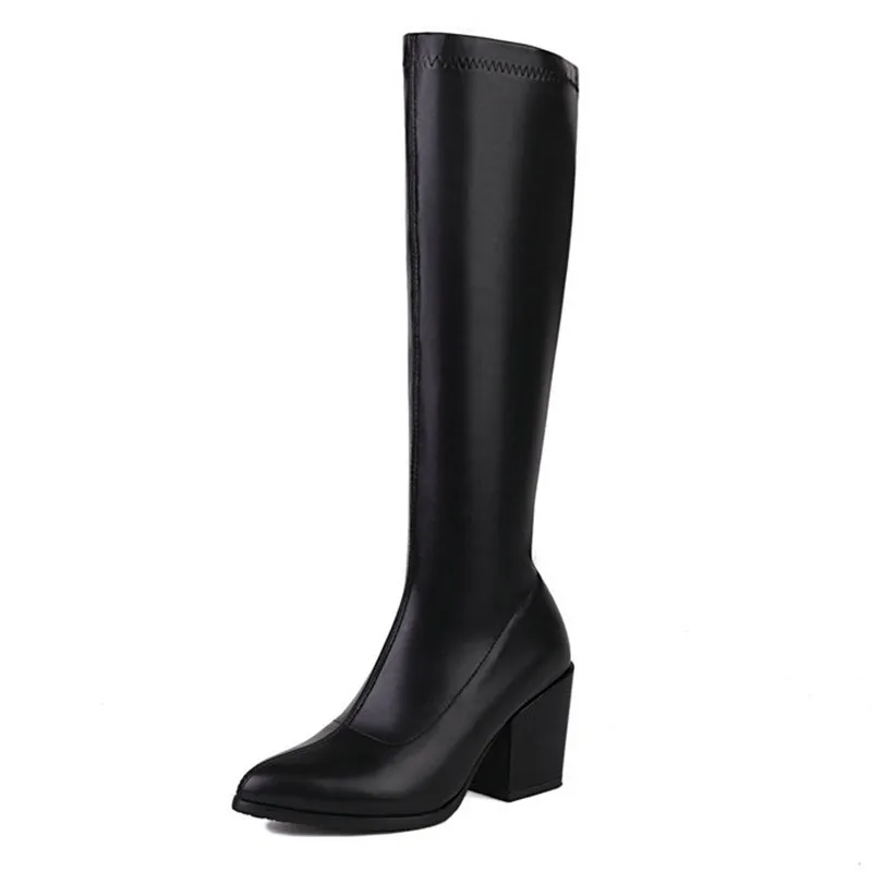 

2022 New Women's Autumn Boots New Pointed Ultra-high Heel Boots Black White Red 34-44 High Tube Boots Size 43 Women Shoes
