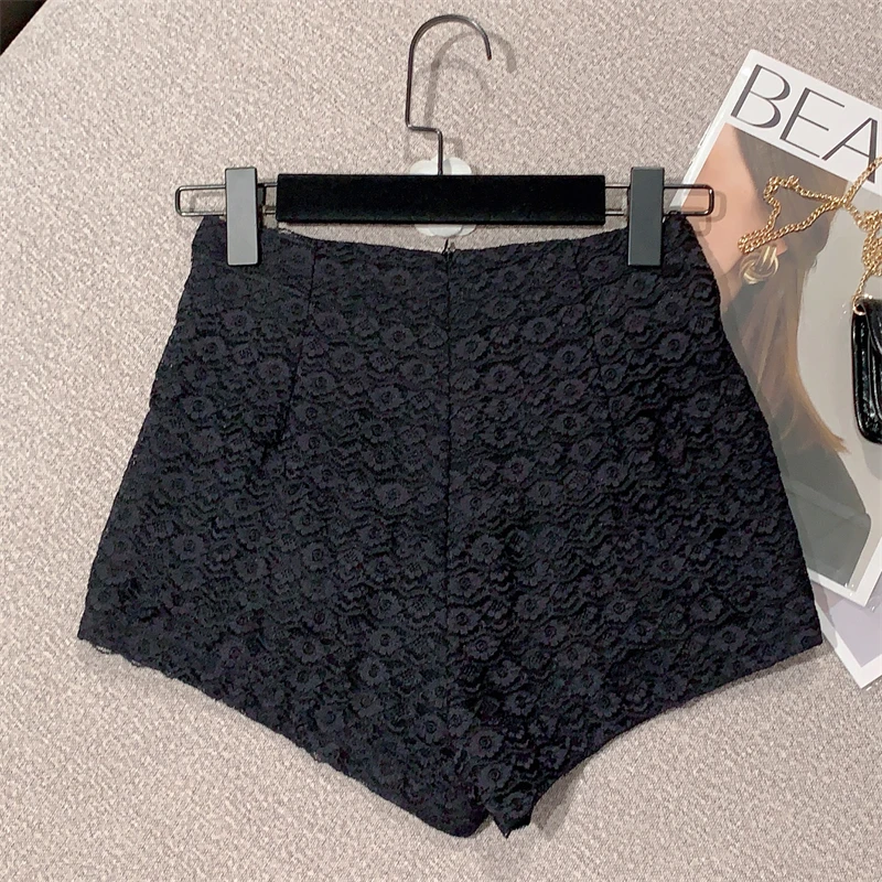 2023 Spring and Summer New Casual Short Pants Elegant Lady Lace High Waist Slimming Hot Pants Shorts for Women