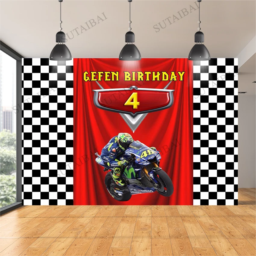 Motorcycle Motor Backdrop Racing Birthday Theme Photo Background Custom Newborn Portrait Photography Backdrops For Photo Studio