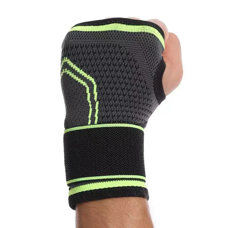 

1PCS 3D Weaving Pressurized High Elastic Bandage Fitness Yoga Wrist Palm Support Crossfit Weight Lifting Gym Palm Pad Protector
