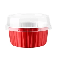 dessert cups with lidsaluminum foil mini cupcake liners with lidsmuffin linersdisposable cupcake holder red