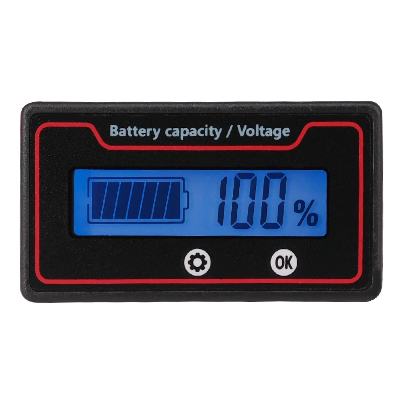 

Цифровой измеритель напряжения литиевой батареи, свинцово-кислотный литиево-железо-фосфат 12 В, 12,6 В, 48 В, 60 В, 72 в, может установить ограничение предупреждения о низком заряде батареи