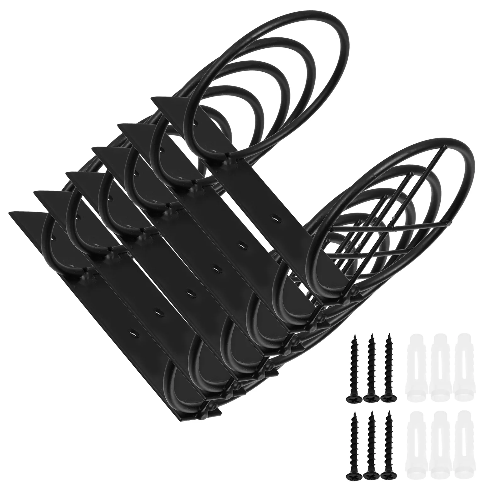 

Rack Holder Iron Storage Bottle Hanging Mounted Stand Retro Wall Racks Metal Display
