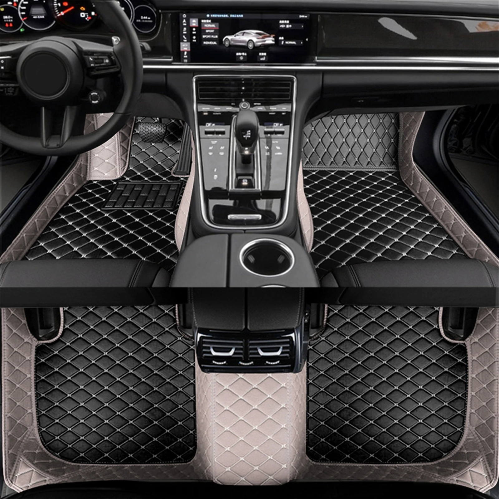 Custom Non-slip Leather Car Floor Mats For Mitsubishi Outlander Mirage Galant  Diamante Endeavo Car Interior Accessories