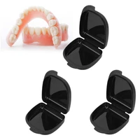 dentures false dental retainer case compact denture travel mouth guard case storage container for accessories false teeth