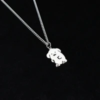 pudding dog little raccoon cartoon cute ins wind pendant personality wild simple sweater chain gift