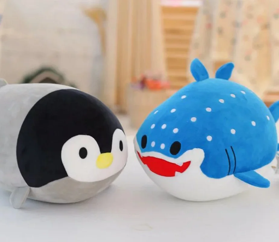 Nano Particle Toy About 22cm Lovely Fat Seal Penguin Killer Shark Plush Toy Soft Doll Baby Toy Birthday Gift s1044