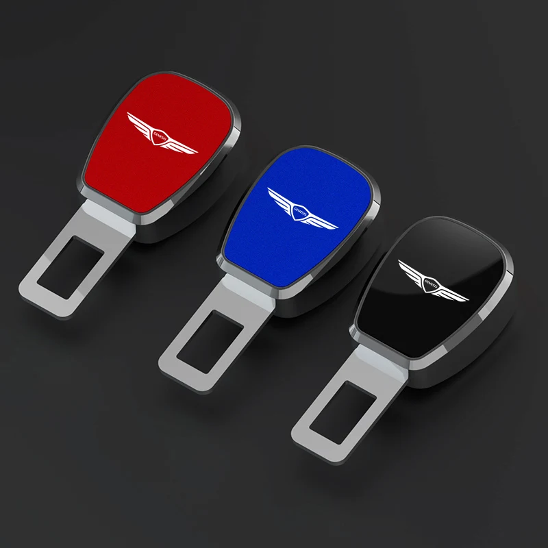 Фото Car Seat Belt Clip Extender Metal Badge Lock Buckle For Genesis G80 GV70 GV80 GV60 G70 Essentia Neolun G90 GV90 X Car №1